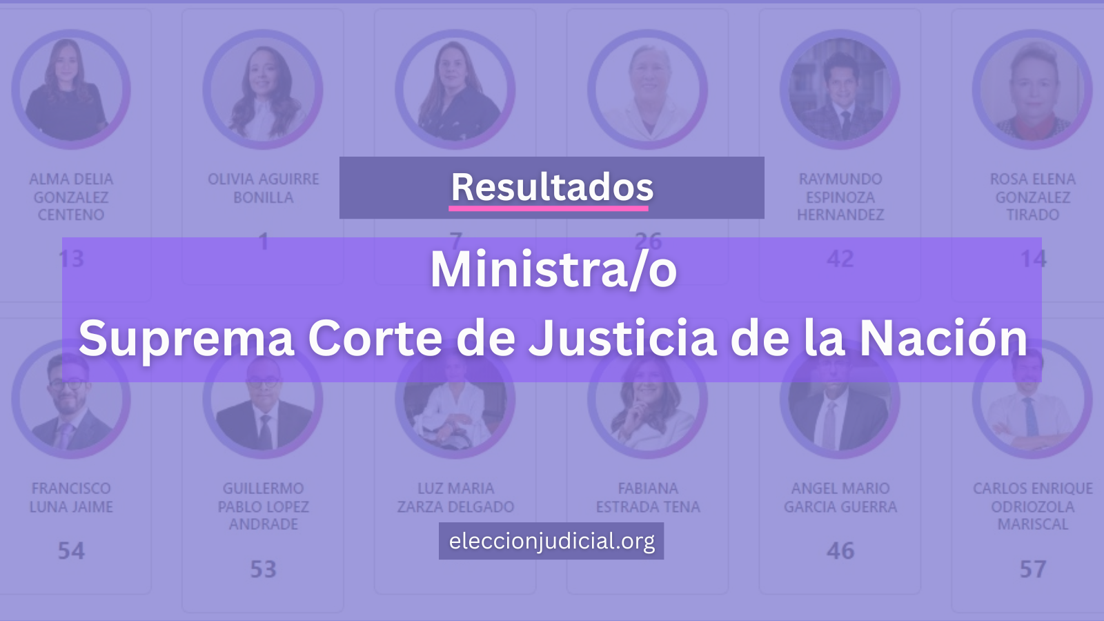 Resultados Ministros de la Suprema Corte de Justicia de la Nación ...